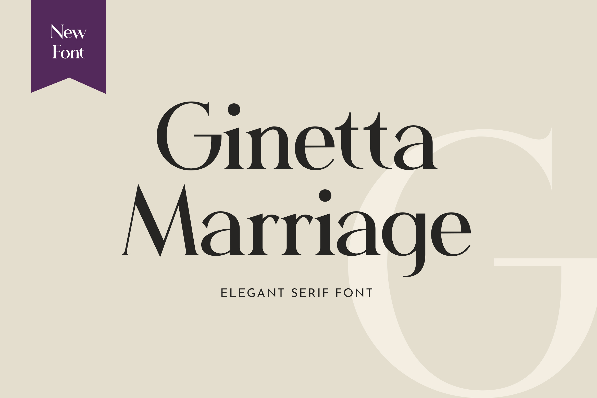 Przykład czcionki Gimetta Marriage